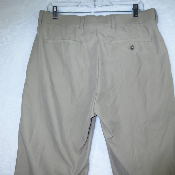 Louis Raphael Golf Pants Mens 34x32 Khaki Pleated Slacks Light Soft - Picture 12 of 14